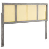 Delmare Cane Full Headboard Gray MOD-6200-GRY