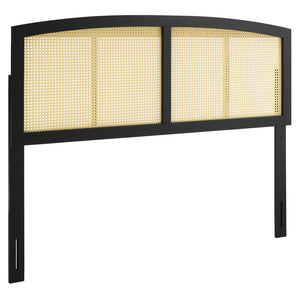 Halcyon Cane Queen Headboard Black MOD-6204-BLK