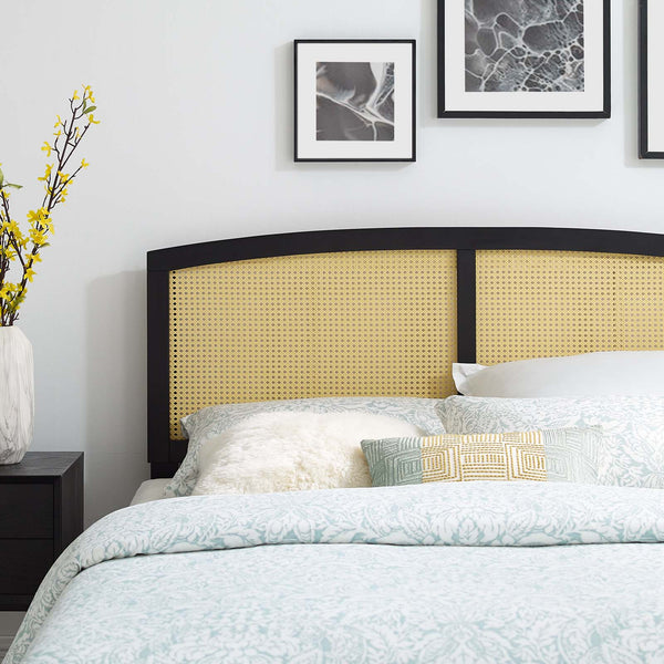 Halcyon Cane Queen Headboard Black MOD-6204-BLK