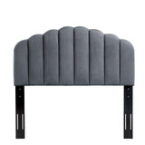 Veronique King/California King Performance Velvet Headboard Charcoal MOD-6208-CHA