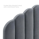 Veronique King/California King Performance Velvet Headboard Charcoal MOD-6208-CHA