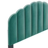 Veronique King/California King Performance Velvet Headboard Teal MOD-6208-TEA