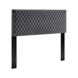 Angela King Performance Velvet Headboard Charcoal MOD-6211-CHA