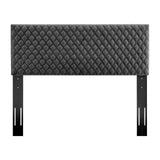 Angela King Performance Velvet Headboard Charcoal MOD-6211-CHA