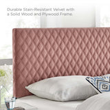 Angela King Performance Velvet Headboard Dusty Rose MOD-6211-DUS