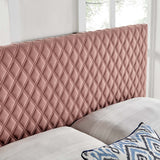 Angela King Performance Velvet Headboard Dusty Rose MOD-6211-DUS