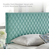 Angela King Performance Velvet Headboard Mint MOD-6211-MIN