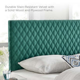 Angela King Performance Velvet Headboard Teal MOD-6211-TEA