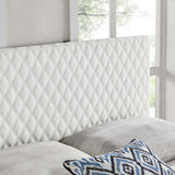 Angela King Performance Velvet Headboard White MOD-6211-WHI