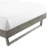 Billie Full Wood Platform Bed Frame Gray MOD-6213-GRY