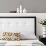 Draper Tufted Twin Fabric and Wood Headboard Black White MOD-6224-BLK-WHI