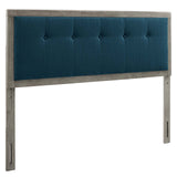 Draper Tufted Twin Fabric and Wood Headboard Gray Azure MOD-6224-GRY-AZU