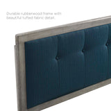 Draper Tufted Twin Fabric and Wood Headboard Gray Azure MOD-6224-GRY-AZU