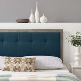 Draper Tufted Twin Fabric and Wood Headboard Gray Azure MOD-6224-GRY-AZU