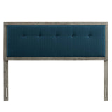 Draper Tufted Full Fabric and Wood Headboard Gray Azure MOD-6225-GRY-AZU