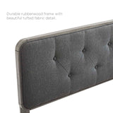 Collins Tufted Full Fabric and Wood Headboard Gray Charcoal MOD-6233-GRY-CHA