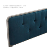 Collins Tufted King Fabric and Wood Headboard Gray Azure MOD-6235-GRY-AZU