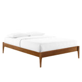 June Twin Wood Platform Bed Frame Walnut MOD-6244-WAL