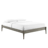 June Full Wood Platform Bed Frame Gray MOD-6245-GRY
