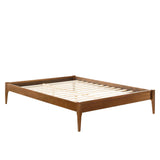 June Queen Wood Platform Bed Frame Walnut MOD-6246-WAL