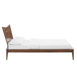Astra Full Wood Platform Bed Walnut MOD-6249-WAL