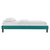 Reign Full Performance Velvet Platform Bed Frame Teal MOD-6265-TEA