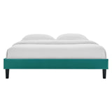 Reign Full Performance Velvet Platform Bed Frame Teal MOD-6265-TEA