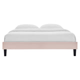 Reign Queen Performance Velvet Platform Bed Frame Pink MOD-6266-PNK