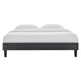 Reign King Performance Velvet Platform Bed Frame Charcoal MOD-6267-CHA