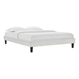 Reign King Performance Velvet Platform Bed Frame Light Gray MOD-6267-LGR