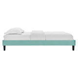 Reign King Performance Velvet Platform Bed Frame Mint MOD-6267-MIN