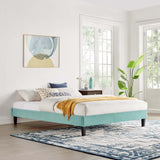 Reign King Performance Velvet Platform Bed Frame Mint MOD-6267-MIN