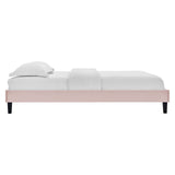 Reign King Performance Velvet Platform Bed Frame Pink MOD-6267-PNK