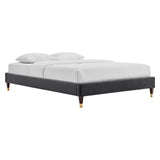 Harlow Twin Performance Velvet Platform Bed Frame