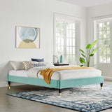 Harlow Twin Performance Velvet Platform Bed Frame Mint MOD-6268-MIN