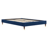 Harlow Twin Performance Velvet Platform Bed Frame Navy MOD-6268-NAV