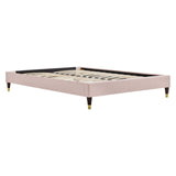 Harlow Twin Performance Velvet Platform Bed Frame Pink MOD-6268-PNK