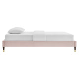 Harlow Twin Performance Velvet Platform Bed Frame Pink MOD-6268-PNK