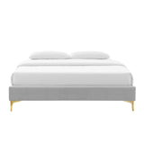 Sutton Queen Performance Velvet Bed Frame Light Gray MOD-6275-LGR