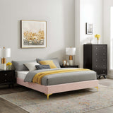 Sutton Queen Performance Velvet Bed Frame Pink MOD-6275-PNK