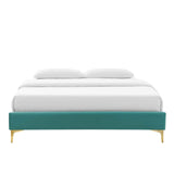 Sutton Queen Performance Velvet Bed Frame Teal MOD-6275-TEA