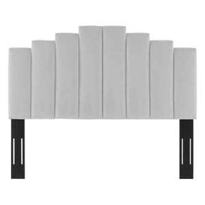 Noelle Performance Velvet King/California King Headboard Light Gray MOD-6278-LGR