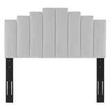 Noelle Performance Velvet King/California King Headboard Light Gray MOD-6278-LGR