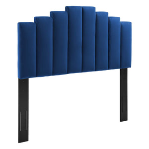 Noelle Performance Velvet King/California King Headboard Navy MOD-6278-NAV