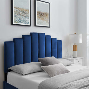 Noelle Performance Velvet King/California King Headboard Navy MOD-6278-NAV