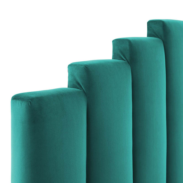 Noelle Performance Velvet King/California King Headboard Teal MOD-6278-TEA