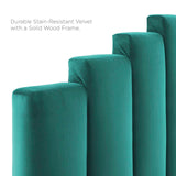 Noelle Performance Velvet King/California King Headboard Teal MOD-6278-TEA