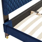 Modway Furniture Garcelle Performance Velvet Queen Platform Bed XRXT Navy MOD-6290-NAV