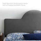 Dawn Full/Queen Performance Velvet Headboard Charcoal MOD-6303-CHA