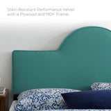 Dawn Full/Queen Performance Velvet Headboard Teal MOD-6303-TEA